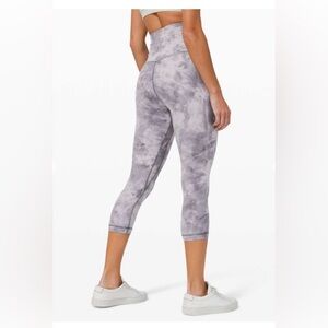 Lululemon Align Crop 21” Cross Waist Diamond Dye Stargaze Pitch Grey